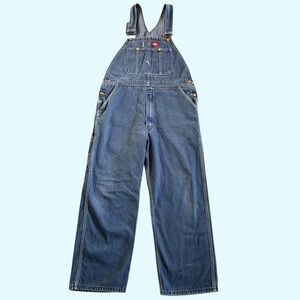 Vintage 90s Y2K Dickies 40x28 Denim Bib Overalls Carpenter Baggy Workwear